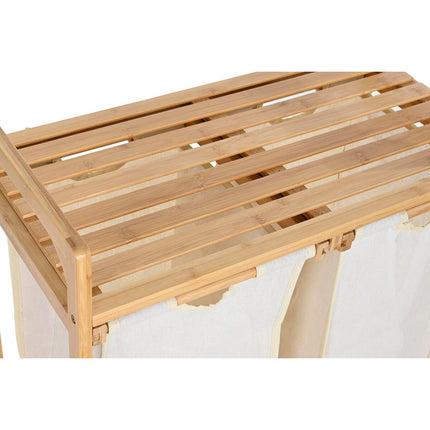 Korb für schmutzige Wäsche DKD Home Decor 64 x 33 x 73 cm Grau Weiß (2 Stück)