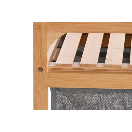 Korb für schmutzige Wäsche DKD Home Decor 64 x 33 x 73 cm Grau Weiß (2 Stück)