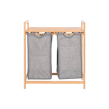 Korb für schmutzige Wäsche DKD Home Decor 64 x 33 x 73 cm Grau Weiß (2 Stück)