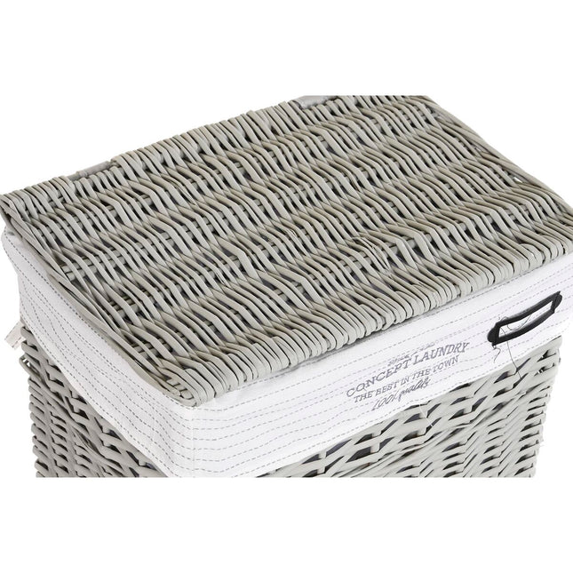 Korbsatz DKD Home Decor Grau Polyester korb (44 x 34 x 56 cm)