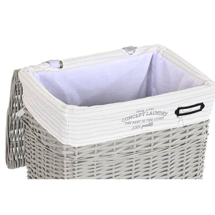 Korbsatz DKD Home Decor Grau Polyester korb (44 x 34 x 56 cm)