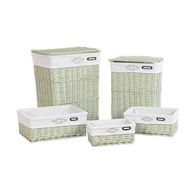 Korb-Set DKD Home Decor grün korb 44 x 34 x 56 cm