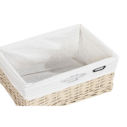 Korbsatz DKD Home Decor Beige Polyester korb (44 x 34 x 56 cm)