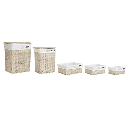 Korbsatz DKD Home Decor Beige Polyester korb (44 x 34 x 56 cm)