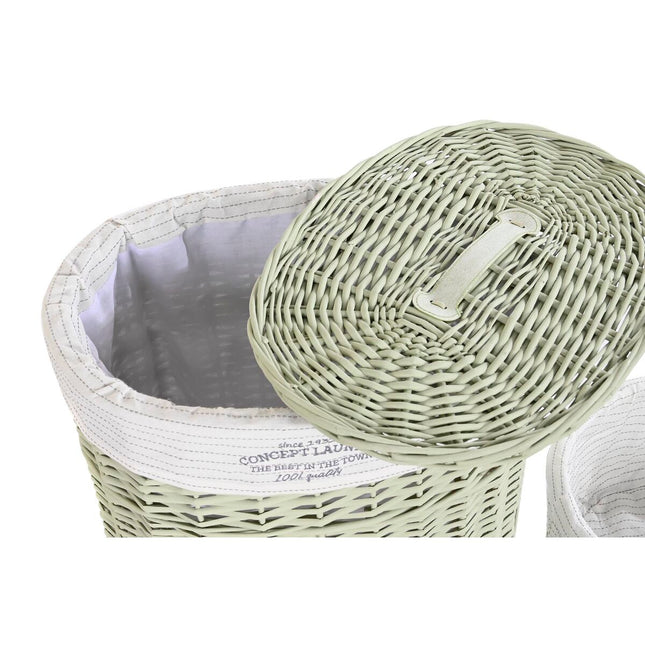 Korbsatz DKD Home Decor Polyester grün korb (51 x 37 x 56 cm)