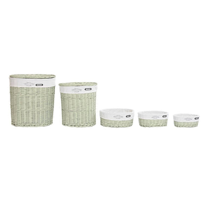 Korbsatz DKD Home Decor Polyester grün korb (51 x 37 x 56 cm)
