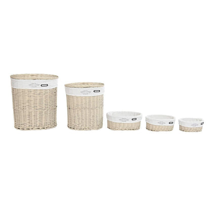 Korbsatz DKD Home Decor Beige Polyester korb (51 x 37 x 56 cm)