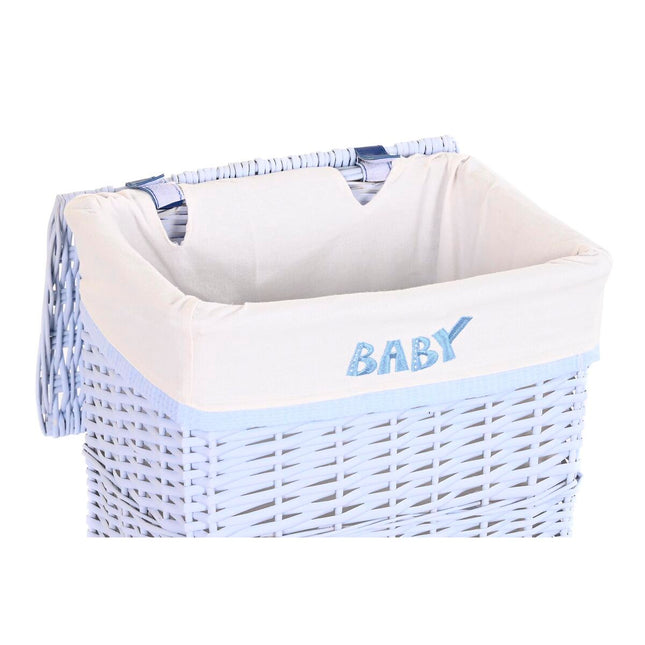 Korbsatz DKD Home Decor Blau Polyester Für Kinder korb (44 x 34 x 56 cm)