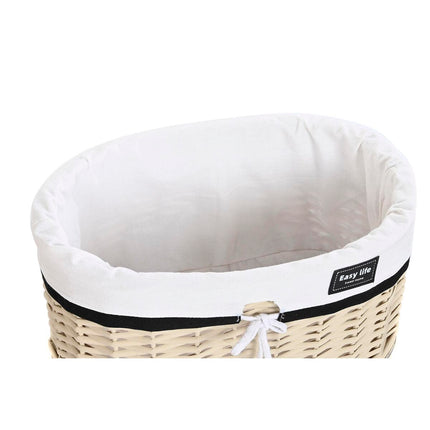 Korbsatz DKD Home Decor Beige Polyester Weiß korb (51 x 38 x 58 cm)
