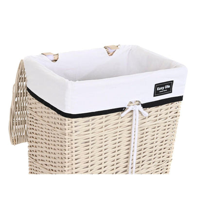 Korbsatz DKD Home Decor Beige Polyester Weiß korb (44 x 34 x 58 cm)