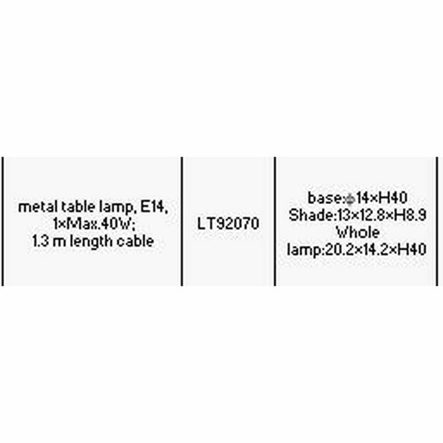 Tischlampe DKD Home Decor 20 x 14 x 40 cm Metall 220 V 40 W 25 W 4 Stücke
