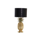 Tischlampe DKD Home Decor Ananas Schwarz Gold Harz 220 V 50 W (24 x 24 x 47 cm)