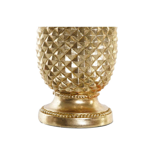 Tischlampe DKD Home Decor Ananas Schwarz Gold Harz 220 V 50 W (24 x 24 x 47 cm)