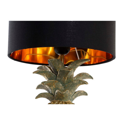 Tischlampe DKD Home Decor Ananas Schwarz Gold Harz 220 V 50 W (24 x 24 x 47 cm)