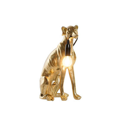 Tischlampe DKD Home Decor Hund Golden Harz 25 W (25,5 x 16,5 x 36 cm)