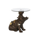 Beistelltisch DKD Home Decor 60 x 49 x 58 cm Kristall Schwarz Gold Harz
