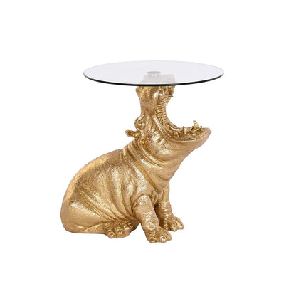 Beistelltisch DKD Home Decor 60 x 49 x 58 cm Kristall Gold Harz