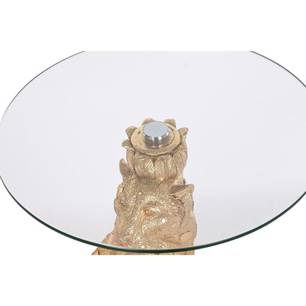 Beistelltisch DKD Home Decor 41,5 x 36,5 x 51,5 cm Kristall Gold Harz