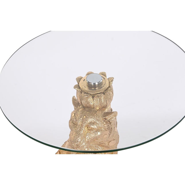 Beistelltisch DKD Home Decor 41,5 x 36,5 x 51,5 cm Kristall Gold Harz