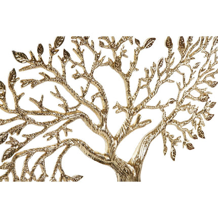 Deko-Figur DKD Home Decor 39 x 7 x 27,5 cm Silberfarben Baum Gold (2 Stück)