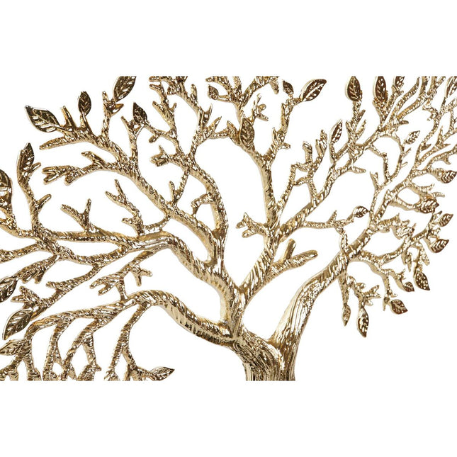 Deko-Figur DKD Home Decor 39 x 7 x 27,5 cm Silberfarben Baum Gold (2 Stück)