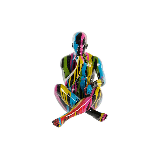 Deko-Figur DKD Home Decor 25,5 x 14 x 21,5 cm Schwarz Bunt (2 Stück)