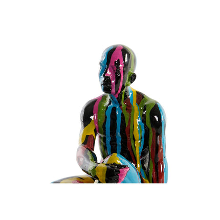 Deko-Figur DKD Home Decor 25,5 x 14 x 21,5 cm Schwarz Bunt (2 Stück)