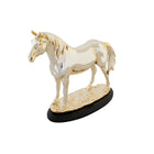 Deko-Figur DKD Home Decor Pferd Schwarz Gold Harz Metallic (30 x 11,5 x 26 cm)