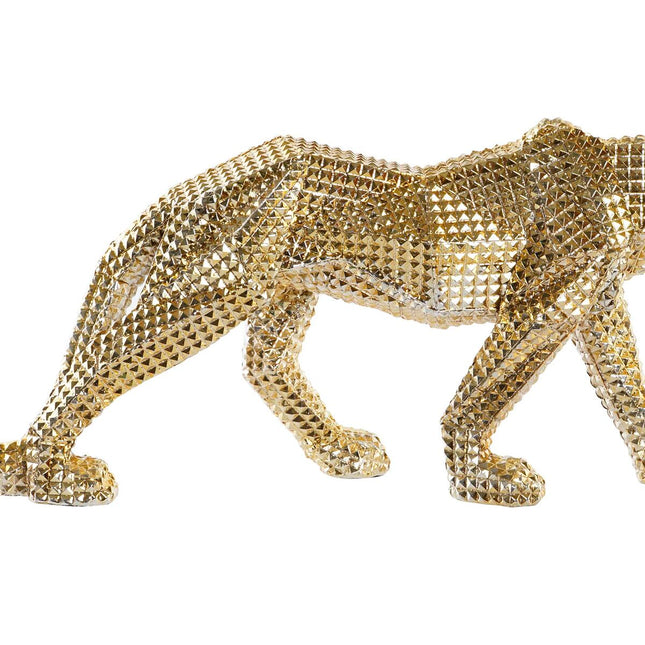 Deko-Figur DKD Home Decor Gold Leopard Harz Mit Relief (67 x 15,5 x 25 cm)
