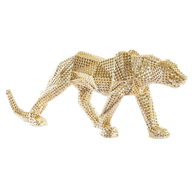 Deko-Figur DKD Home Decor Gold Leopard Harz Mit Relief (67 x 15,5 x 25 cm)