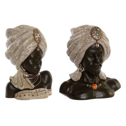 Deko-Figur DKD Home Decor 32 x 22,5 x 35 cm Afrikanerin (2 Stück)