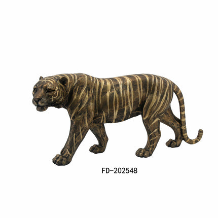 Deko-Figur DKD Home Decor 53 x 13,5 x 23,5 cm Tiger Gold