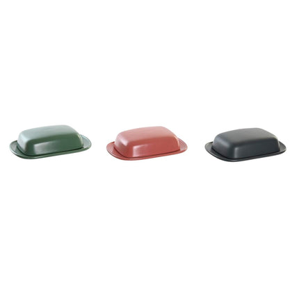 Butterschale DKD Home Decor 19 x 13 x 5 cm Steingut (3 Stücke)