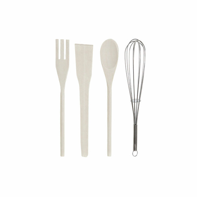 Küchenutensilien-Set DKD Home Decor Kautschukholz Steingut 3 Stücke 10 x 10 x 14 cm (5 Stück)