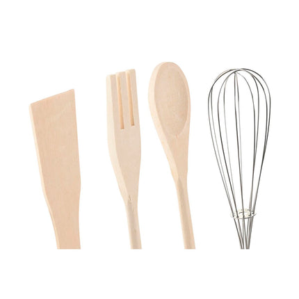 Küchenutensilien-Set DKD Home Decor Kautschukholz Steingut 3 Stücke 10 x 10 x 14 cm (5 Stück)