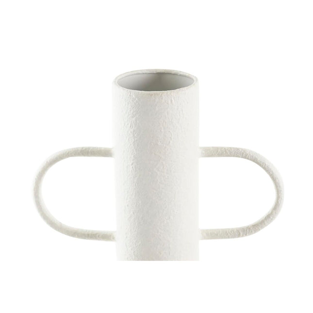 Vase DKD Home Decor natürlich Metall Weiß Faser (20 x 16 x 40 cm)