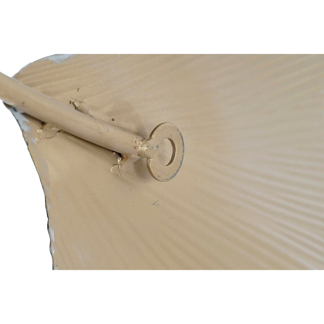 Wanddekoration DKD Home Decor Grau Gold Metall Moderne Pflanzenblatt (107 x 5 x 62 cm)