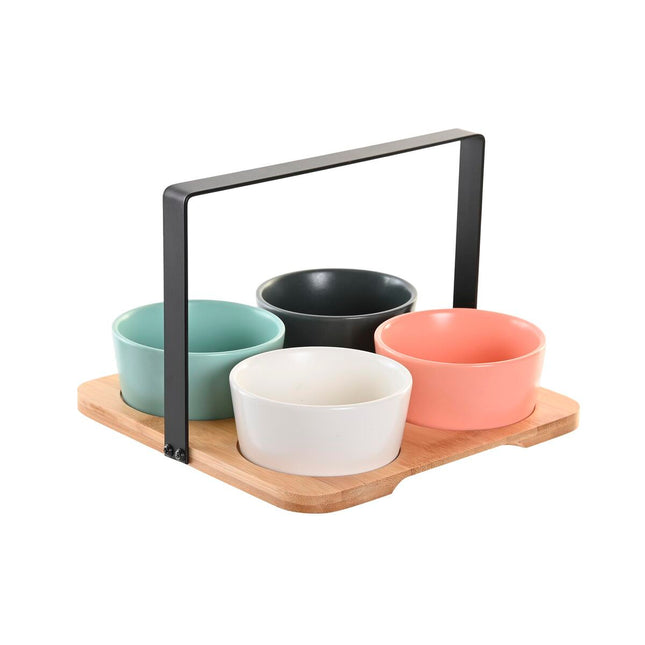 Satz für Appetithäppchen DKD Home Decor 20 x 20 x 14 cm Porzellan Bunt