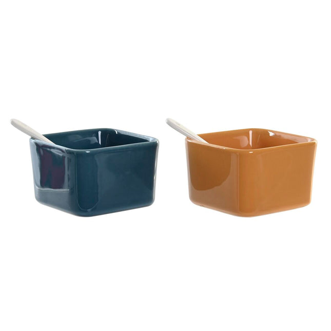 Satz für Appetithäppchen DKD Home Decor 31 x 21 x 6 cm Porzellan Bunt 6 Stücke
