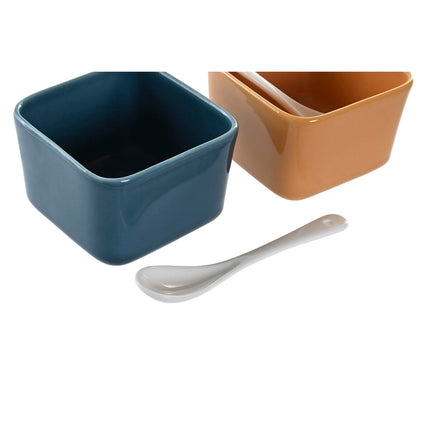 Satz für Appetithäppchen DKD Home Decor 31 x 21 x 6 cm Porzellan Bunt 6 Stücke