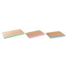 Schneidebrett DKD Home Decor Blau Rosa grün Bambus (33,5 x 22,4 x 1,2 cm)