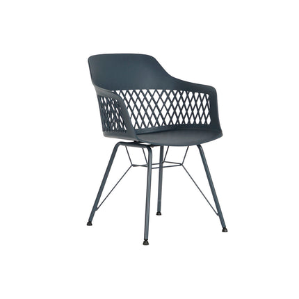 Stuhl DKD Home Decor 57 x 57 x 80,5 cm Marineblau