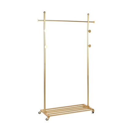 Garderobenständer mit Rädern DKD Home Decor Golden Metall (100 x 35 x 172 cm)