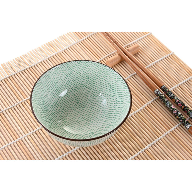 Sushi-Set DKD Home Decor 14,5 x 14,5 x 35 cm Steingut Orientalisch (16 Stücke)