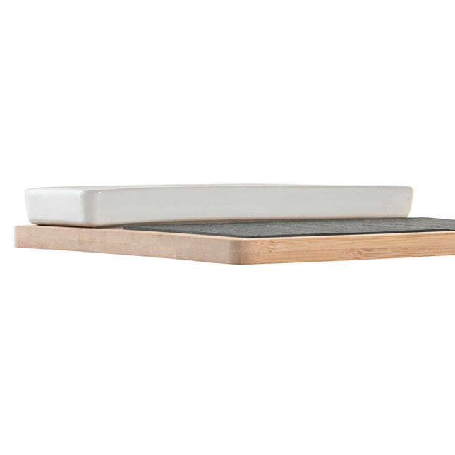 Satz für Appetithäppchen DKD Home Decor 24 x 7 x 2,5 cm natürlich Schwarz Tafel