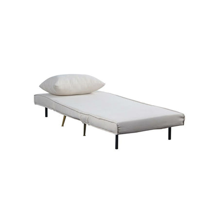 Schlafsofa DKD Home Decor Metall Polyester Creme (90 x 90 x 84 cm)