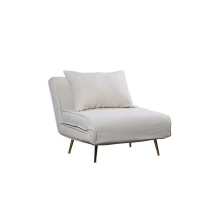 Schlafsofa DKD Home Decor Metall Polyester Creme (90 x 90 x 84 cm)