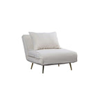 Schlafsofa DKD Home Decor Metall Polyester Creme (90 x 90 x 84 cm)