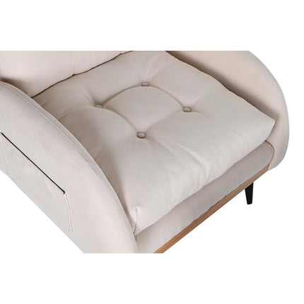 Schlafsofa DKD Home Decor 74 x 85 x 90 cm Scandi Metall Creme