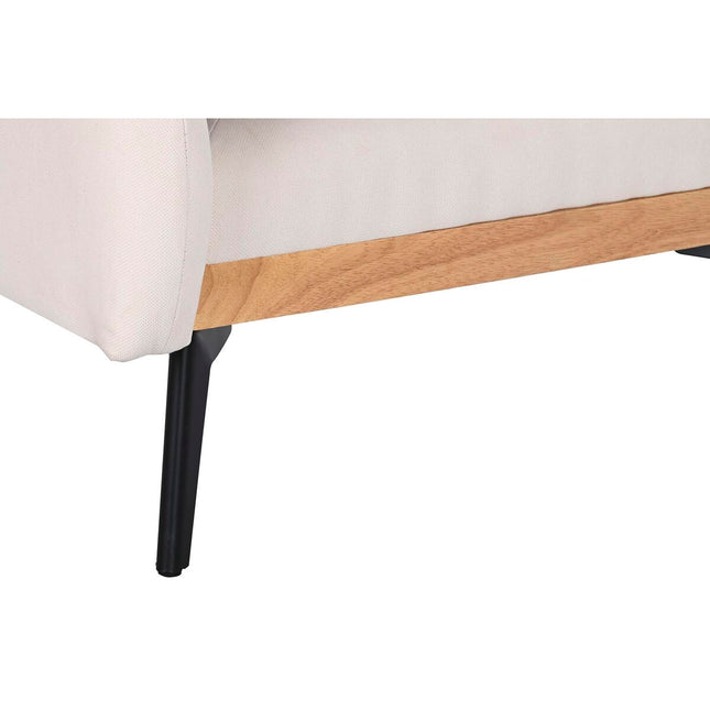 Schlafsofa DKD Home Decor 74 x 85 x 90 cm Scandi Metall Creme